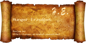 Hunger Erzsébet névjegykártya