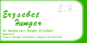 erzsebet hunger business card