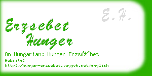 erzsebet hunger business card